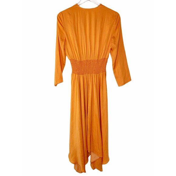 Maje Orange Midi Dress - Picture 3 of 13